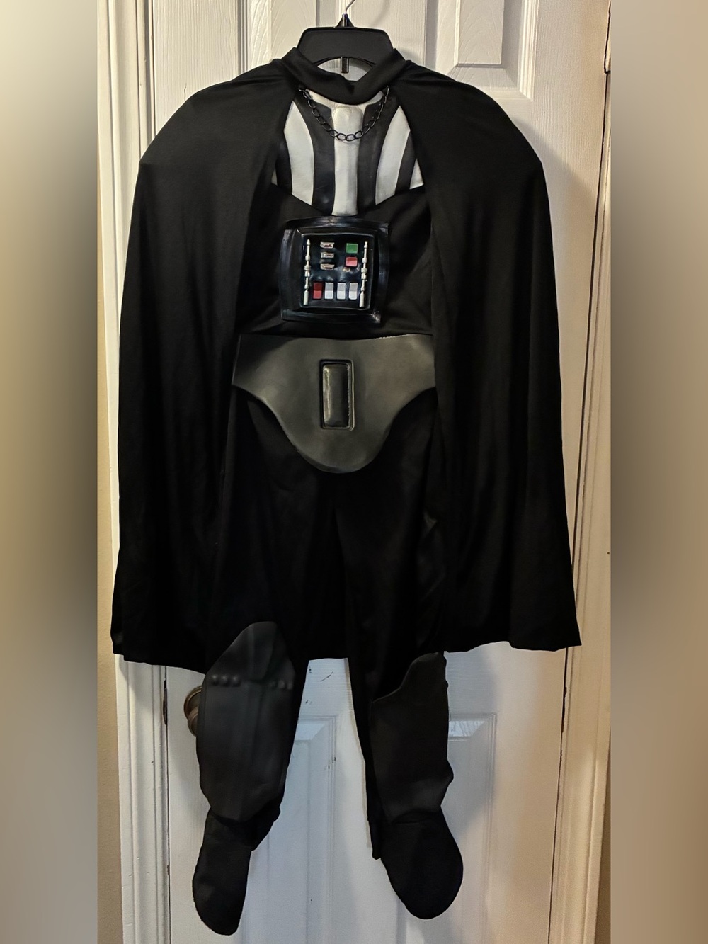 Star Wars Black Darth Vader Kids Costume Cape and Chest Panel with Belt